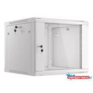 Lanberg WF01-6609-10S 19" 9U SZÉL:600mm MÉLY:600mm MAG:512mm lapraszerelt üvegajtós szürke fali rac