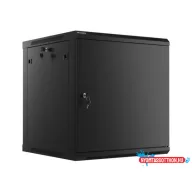 Lanberg WF01-6612-00B 19" 12U SZÉL:600mm MÉLY:600mm MAG:645mm lapraszerelt fémajtós fekete fali rac