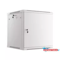 Lanberg WF01-6612-00S 19" 12U SZÉL:600mm MÉLY:600mm MAG:645mm lapraszerelt fémajtós szürke fali rac