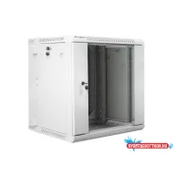 Lanberg WF02-6612-10S 19" 12U SZÉL:600mm MÉLY:600mm MAG:640mm lapraszerelt üvegajtós szürke kétrész