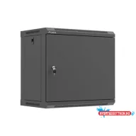   Lanberg WF03-5309-00B 19" 9U SZÉL:540mm MÉLY:350mm MAG:500mm fémajtós fekete fali rack szekrény