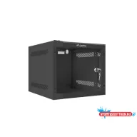 Lanberg WF10-2304-10B 10" 4U SZÉL:280mm MÉLY:310mm MAG:247mm lapraszerelt üvegajtós fekete fali rac