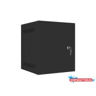 Lanberg WF10-2306-00B 10" 6U SZÉL:280mm MÉLY:310mm MAG:336mm lapraszerelt fémajtós fekete fali rack