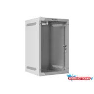 Lanberg WF10-2309-10S 10" 9U SZÉL:280mm MÉLY:310mm MAG:469mm lapraszerelt üvegajtós szürke fali rac