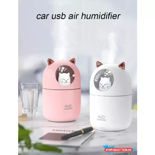 Hordozható cicás párásító hangulatfénnyel