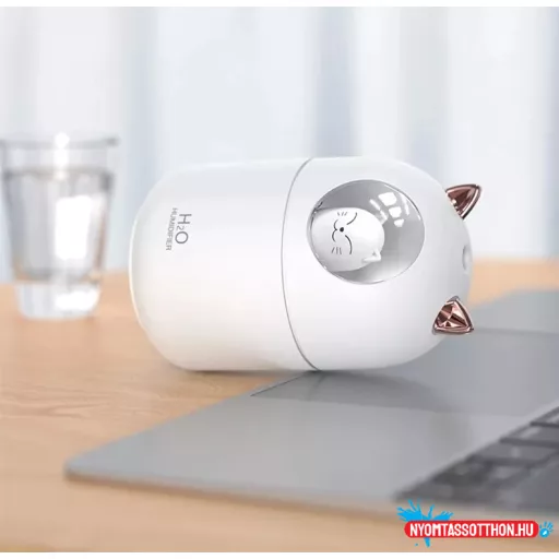 Hordozható cicás párásító hangulatfénnyel