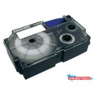   Utángyártott CASIO feliratozógép szalag 12mm x 8m fehér-fekete XR12WE1