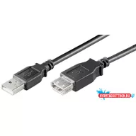 USB kábel A-A 2.0, 1,8m fekete (93599) Goobay