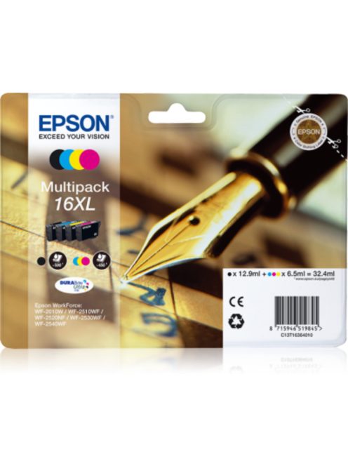 Epson T1636 Patron Multipack 16XL (Bk,Y,C,M) (Eredeti)