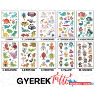 Gyerek tetoválás matrica - csillogós (többféle)