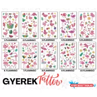 Gyerek tetoválás matrica - flamingó (többféle)