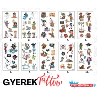 Gyerek tetoválás matrica - kalóz (többféle)