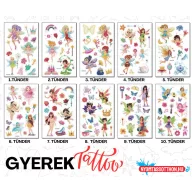 Gyerek tetoválás matrica - tündérek (többféle)