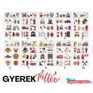 Gyerek tetoválás matrica - tűzoltó (többféle)