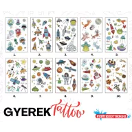 Gyerek tetoválás matrica - űr (többféle)