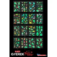   Világító gyerek tetoválás matrica - meselények (többféle)