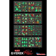   Világító gyerek tetoválás matrica - Karácsony (többféle)