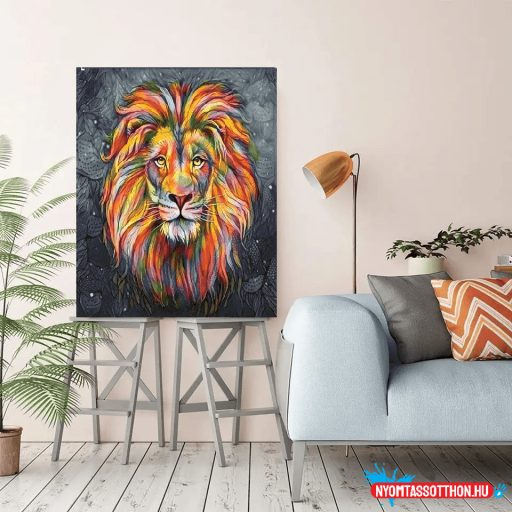 Számos kifestő, 40x50cm, keret nélkül - nagy oroszlán