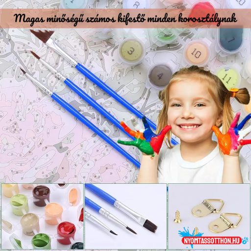 Számos kifestő, 40x50cm, keret nélkül - teknős