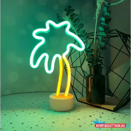 Asztali LED-es neon világítás (többszínű pálmafa) x