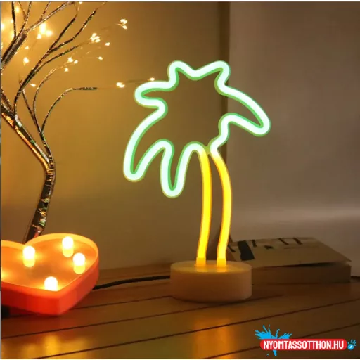 Asztali LED-es neon világítás (többszínű pálmafa) x