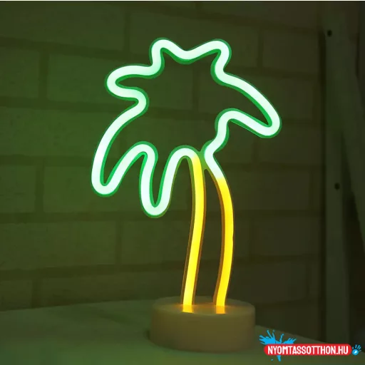 Asztali LED-es neon világítás (többszínű pálmafa) x
