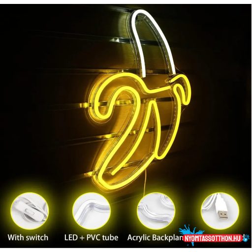 Fali LED-es neon világítás (banán) x