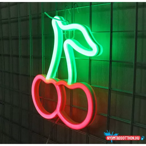 Fali LED-es neon világítás (cseresznye)