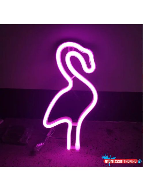 Fali LED-es neon világítás (flamingo)