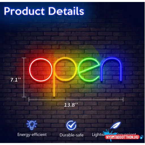 Fali LED-es neon világítás (open)