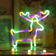 Fali LED-es neon világítás (rénszarvas)