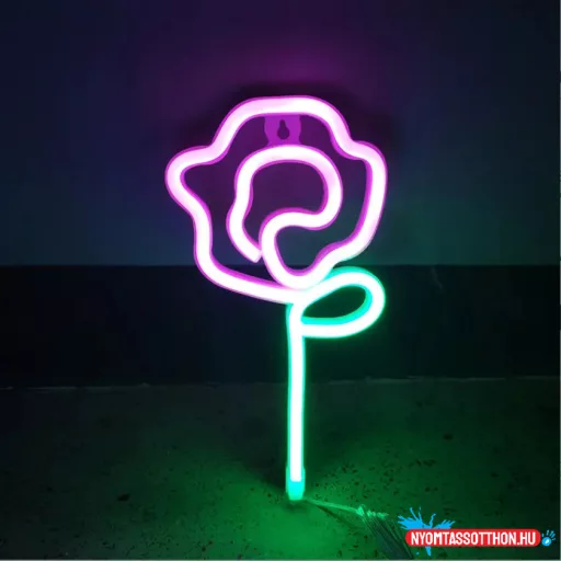 Fali LED-es neon világítás (rózsa)