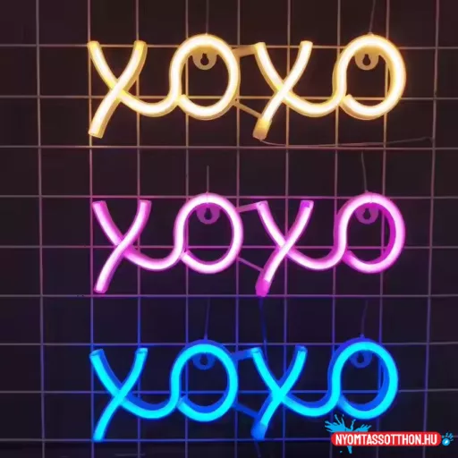 Fali LED-es neon világítás (XOXO)