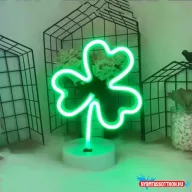 Asztali LED-es neon világítás (lóhere)