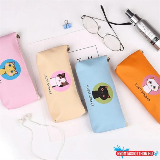 Nagyszemű cicás egyterű tolltartó