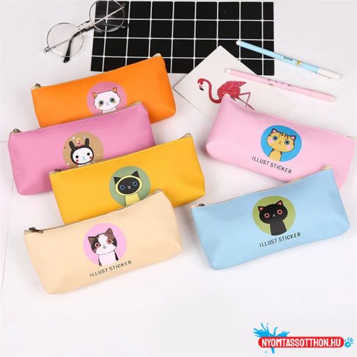 Nagyszemű cicás egyterű tolltartó