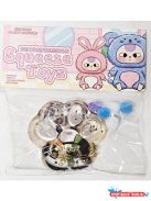 Stressz tappancs 6x6cm-es, pom-pommal, többféle változat  Kutyás Cicás 
